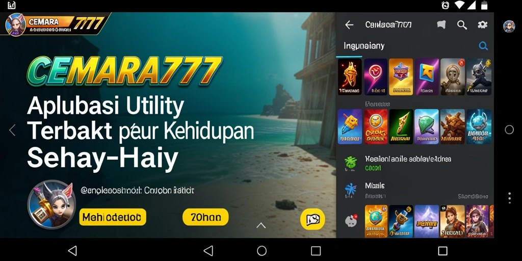 Tampilan antarmuka CEMARA777 yang intuitif dan memudahkan pengguna.