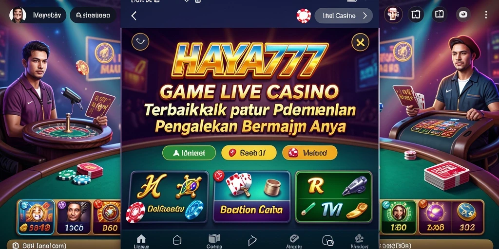 Tampilan gameplay mendebarkan dari HAYA777 di Live Casino.