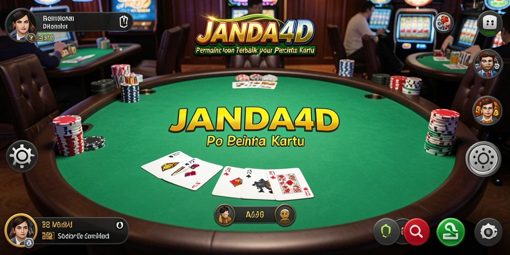 Screenshot gameplay JANDA4D menampilkan suasana poker yang seru.