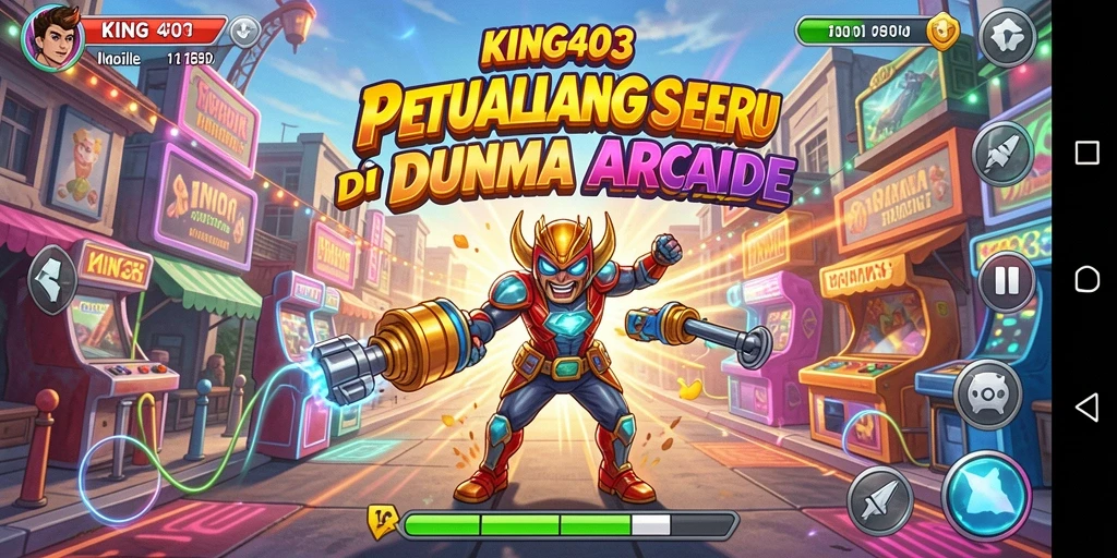 Screenshot KING403 menampilkan momen mendebarkan dalam gameplay Arcade.