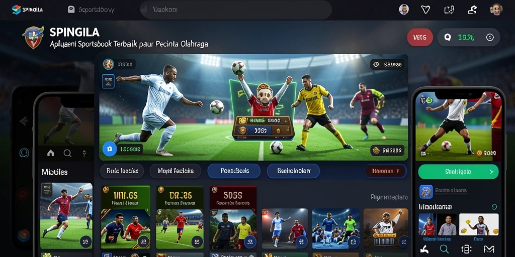 Tampilan menarik dari gameplay SPINGILA di aplikasi Sportsbook.